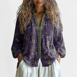 Sofia – Ležerna bluza z naravnim potiskom