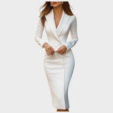 Manja - Eleganten prilegajoč se blazer obleka