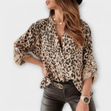 Modna bluza z leopardjim vzorcem