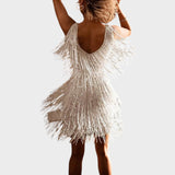 Tasa - Sijoča mini obleka z franjami