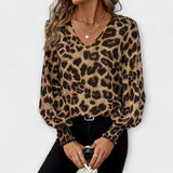 Stylna bluza z leopardjim vzorcem