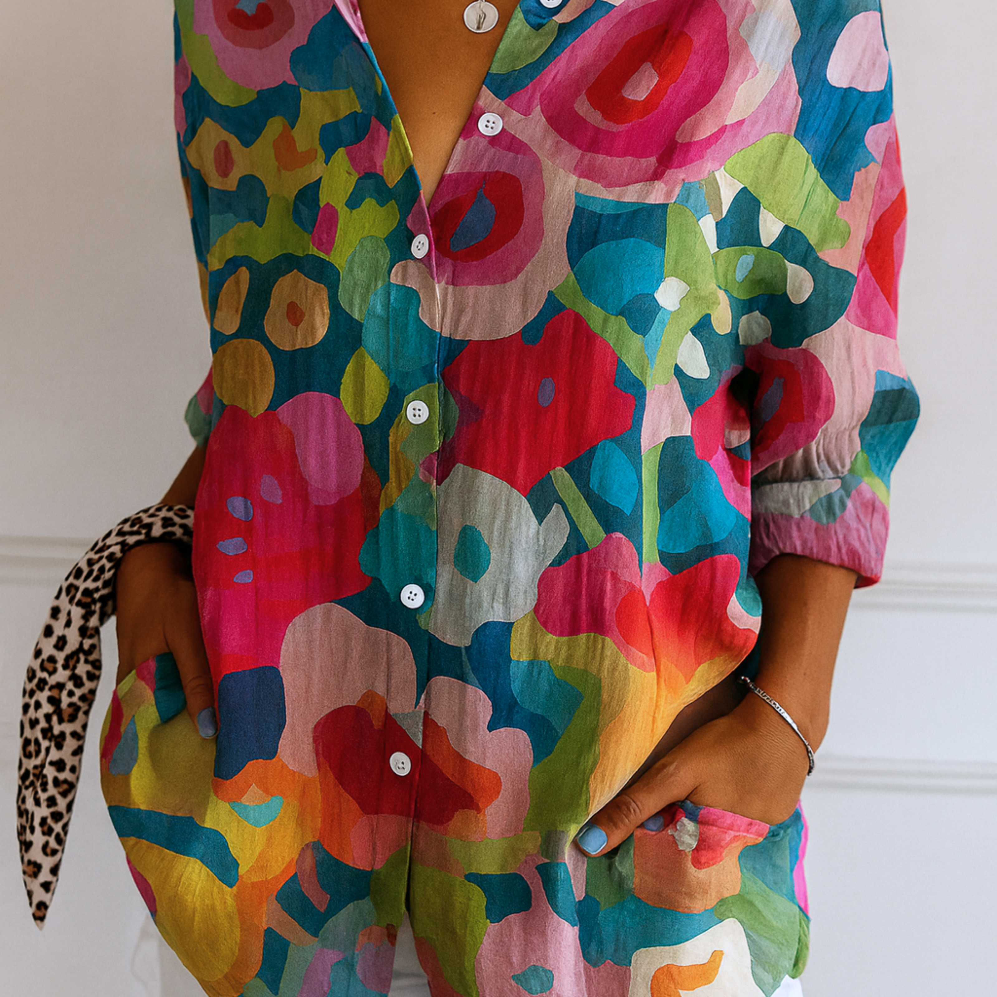 Astra | Barvita vzorčasta bluza