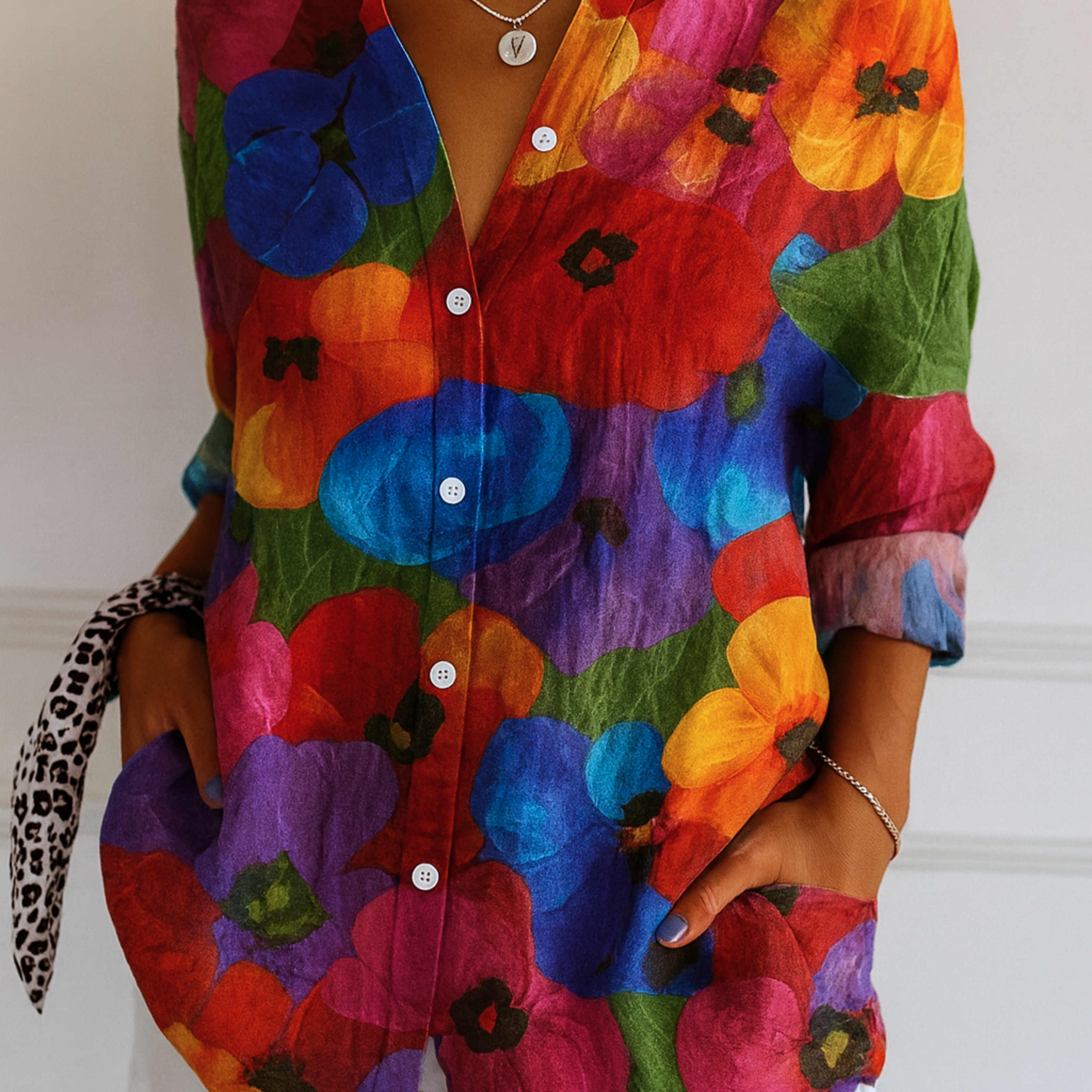 Astra | Barvita vzorčasta bluza