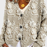 Meda - Pulover z Nitjo iz Cvetnih Listov