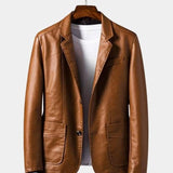 Jonas™ | Usnjena jakna v karamelnem tonu