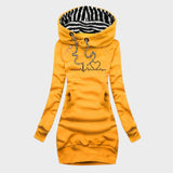 Helena - Pulover obleka s srčnim dizajnom