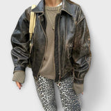 Chandra - Vintage jeans z leopardjim vzorom