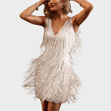 Tasa - Sijoča mini obleka z franjami