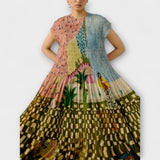 Amara - Oblačilo z naborki in živalskim potiskom