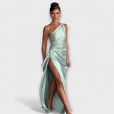 Maxi obleka z enim ramenom