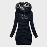 Helena - Pulover obleka s srčnim dizajnom