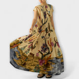 Amara - Oblačilo z naborki in živalskim potiskom