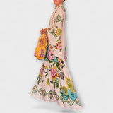 Lisa - Elegantne maxi obleke z cvetličnim potiskom in ohlapnim dizajnom