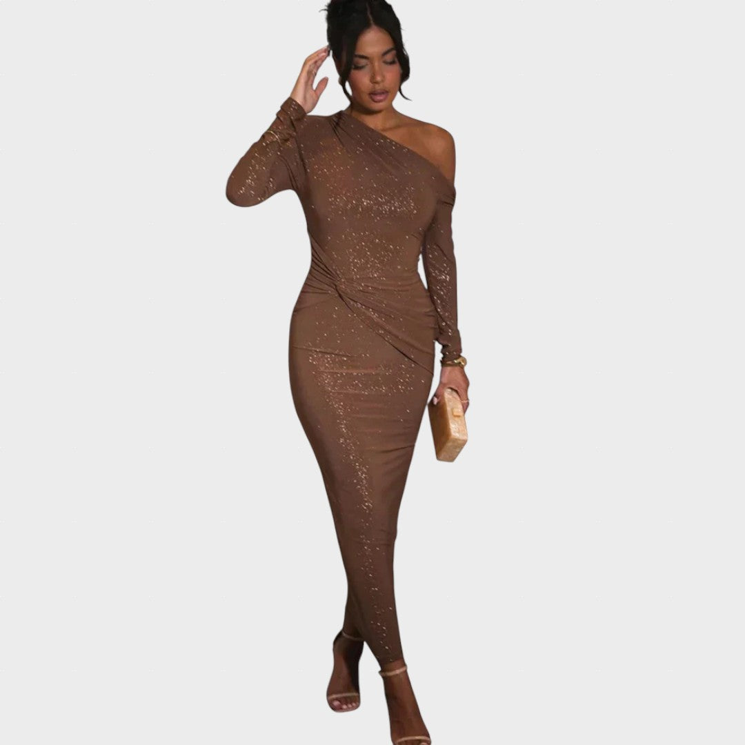 Vesna - Svetleča Maxi Obleka