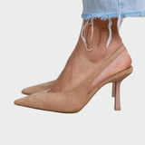 Sára Sofisticirana Slingback Čevlji z Ozko Špico